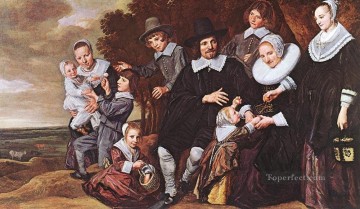 フランス・ハルス Painting - 風景の中の家族グループ 1648 年の肖像画 オランダ黄金時代 フランス ハルス